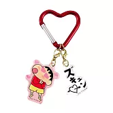 【正版授權】蠟筆小新 壓克力鑰匙圈 野原新之助 - 愛心款