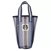 [星巴克]星質感直紋網布隨行杯袋