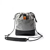 點子包【icleaxbag】山系漫遊小廢包 側背包 防潑水束口包  淺灰色