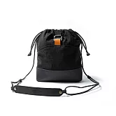 點子包【icleaxbag】山系漫遊小廢包 側背包 防潑水束口包  極簡黑