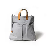 點子包【icleaxbag】口袋新M號帆布包 手提包  淺灰色