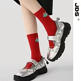 【JDS設計襪】精梳棉塗鴉設計襪 夢核九零/紅色