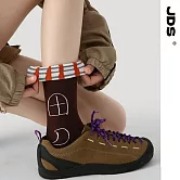 【JDS設計襪】精梳棉塗鴉設計襪  繪夢小屋/白條