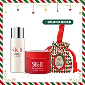 SK-II 經典保養聖誕限量組[青春露(30ml)X1+活膚霜(15g)X1]-聖誕交換禮物-國際航空版