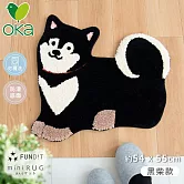 【OKA】Funditto 動物系列可水洗地墊 -黑柴款