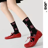 【JDS設計襪】精梳棉塗鴉設計襪    矩陣之夢/小花