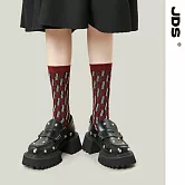 【JDS設計襪】精梳棉塗鴉設計襪   霧島春頌 紅棕