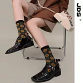 【JDS設計襪】精梳棉塗鴉設計襪  冬意暖襪 花朵