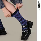 【JDS設計襪】精梳棉塗鴉設計襪 燦若螢火 黑藍