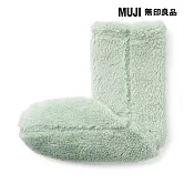 【MUJI 無印良品】女再生聚酯纖維絨毛刷毛室內直角襪23-25cm 淺綠