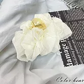 【卡樂熊】韓系蓬鬆亮紗造型鯊魚夾/抓夾- 白色