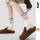 【JDS設計襪】珊瑚絨加厚保暖費爾島襪 雪境童話-狗狗