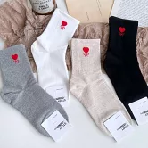Kankoku韓國  蝴蝶愛心棉襪   * 灰色