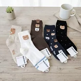 Kankoku韓國 可愛熊熊棉襪  * 深藍色