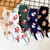 Kankoku韓國 溫馨聖誕節可愛襪   * 薑餅人