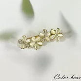 【卡樂熊】韓版水鑽小花貓眼石造型髮夾- 花朵群