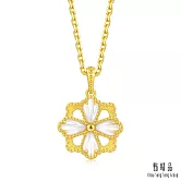 【點睛品】格桑花 黃金貝母吊墜