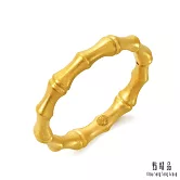 【點睛品】東方古祖 竹報平安 黃金戒指 港圍17號