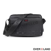 OVERLAND - 美式十字軍 - LOGO浮印格紋拼接斜背包(中/M) - 5715