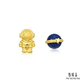 網路獨家款【點睛品】愛情密語 太空人星球 黃金耳環(一對)