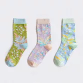 蕨織緹花中筒襪 東洋山蘇花