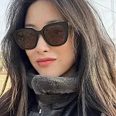 seoul show首爾秀 棱星D框太陽眼鏡UV400墨鏡 817  黑框咖茶片