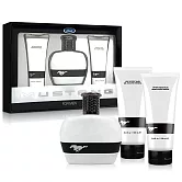 FORD MUSTANG 福特野馬 美式傳奇白鑽男性淡香水禮盒(淡香水100ml+2合1沐浴膠100ml+鬍後膠100ml)