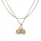 Salvatore Ferragamo Logo 立體雙球非閉口掛式項鍊_展示品 (銀色)