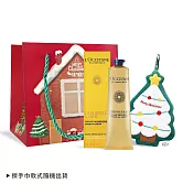L’OCCITANE 歐舒丹 乳油木蠟菊賦活護手霜(75ml)禮袋組-聖誕交換禮物-國際航空版