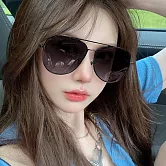 seoul show首爾秀 去有風的地方亦菲飛官款太陽眼鏡UV400墨鏡 831  黑框漸層黑灰片