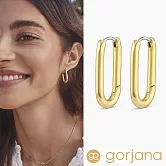 GORJANA 金色鎖扣耳環 經典中圓耳環 Zoey Hoops