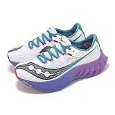 Saucony 競速跑鞋 Endorphin Pro 4 女鞋 紫 白 輕量 碳板 回彈 路跑 運動鞋 索康尼 S1093968 24.5cm WHITE/SHADOW