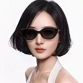 seoul show首爾秀 貓眼金屬腿高級感ins太陽眼鏡UV400墨鏡 522  黑框黑灰片