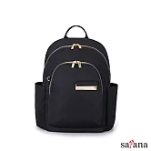 satana - Soldier 輕盈通勤後背包 - 亮黑色
