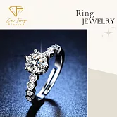 【CF鑽飾】女戒《玫星蜂鑽》莫桑鑽 1克拉鑽戒 戒指