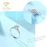 【CF鑽飾】女戒《半壁江山》莫桑鑽 1克拉鑽戒 純銀戒指