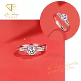 【CF鑽飾】女戒《韻味》莫桑鑽 1克拉鑽戒 純銀戒指