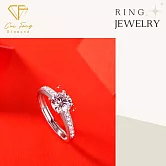 【CF 鑽飾】女戒《溺愛》(1克拉鑽戒 莫桑鑽  戒指)