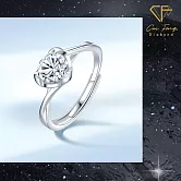 【CF鑽飾】女戒《珍愛》莫桑鑽 1克拉鑽戒 純銀戒指