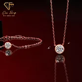 【CF鑽飾】項鍊《感知泡泡》莫桑鑽 1克拉鑽墜