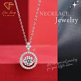 【CF鑽飾】項鍊《觸動》莫桑鑽1克拉 鑽墜