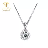 【CF鑽飾】項鍊《微鑲雪花》莫桑鑽1克拉 鑽墜