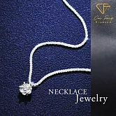 【CF鑽飾】項鍊《星願》莫桑鑽1克拉 鑽墜