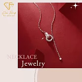 【CF鑽飾】項鍊《環環相扣》莫桑鑽17分 鑽墜