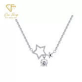 【CF鑽飾】項鍊《星星太陽》莫桑鑽1克拉 鑽墜