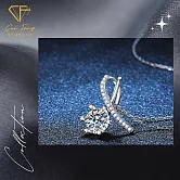 【CF鑽飾】項鍊《側動你心》莫桑鑽1克拉 鑽墜