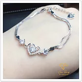 【CF 鑽飾】手鍊《永恆真心》(莫桑鑽 1克拉 手鏈)