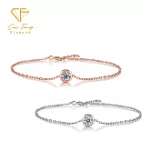 【CF鑽飾】手鍊《感知泡泡》莫桑鑽0.50克拉 兩色選  白金