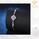 【CF鑽飾】手鍊《璀璨方包》莫桑鑽1克拉純銀手鏈  拉環式