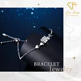 【CF鑽飾】手鍊《心中有你》莫桑鑽1克拉純銀手鏈  拉環式